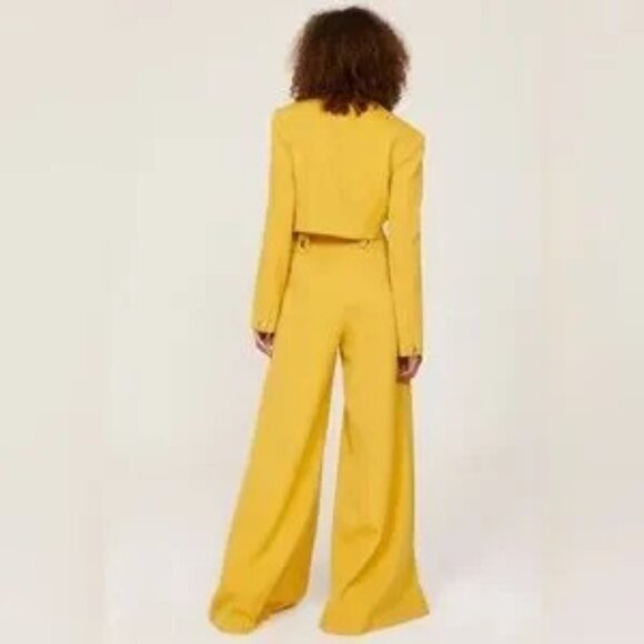 Rosetta Getty Button Front Trousers in Yellow Tweed. Sz8 - Picture 5 of 8